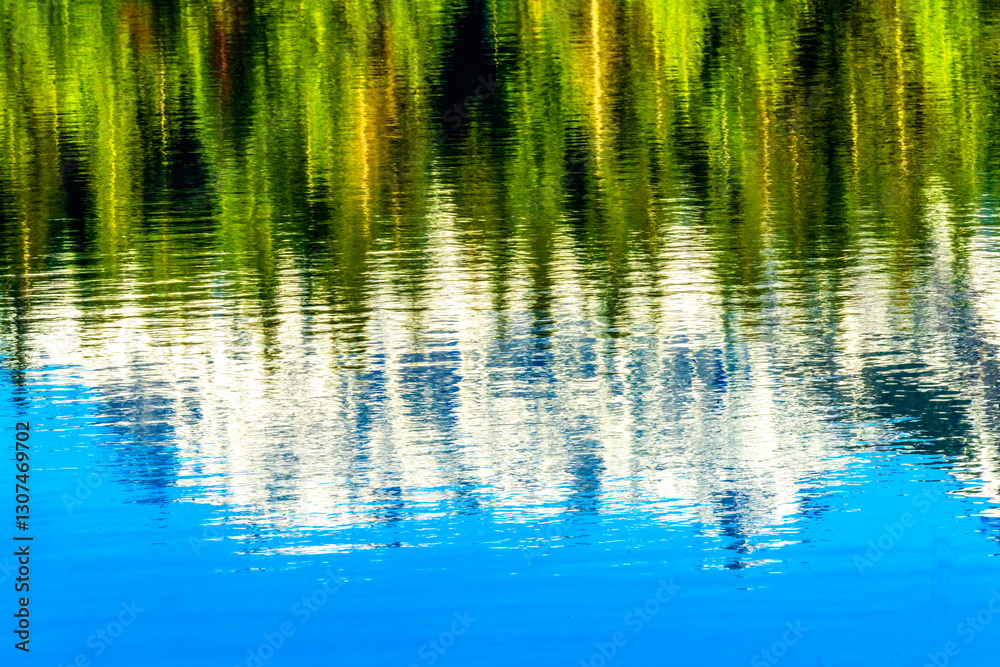 Gold Lake Reflection Snowy Mt Chikamin Abstract Snoqualme Pass Washington