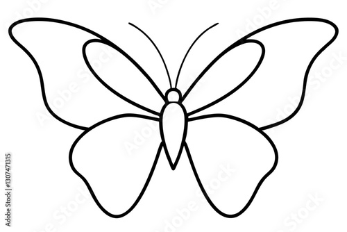 Wallpaper Mural "Delicate Line Drawing of a Butterfly for Nature and Art Designs"

 Torontodigital.ca