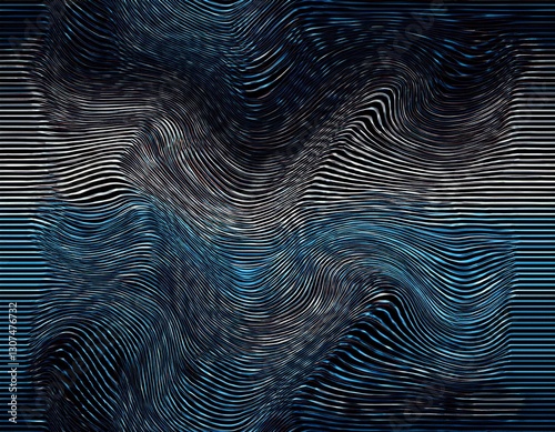 seamless retro vhs scanlines or tv signal static noise pattern with wind effect