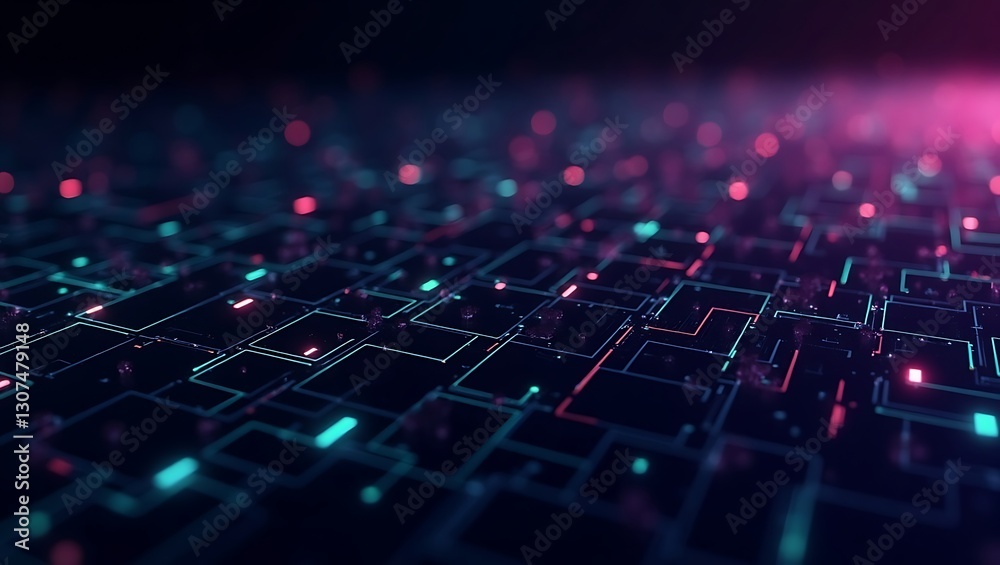Abstract colorful futuristic technology background. Generative Ai. Abstract colorful futuristic technology background. Generative Ai.