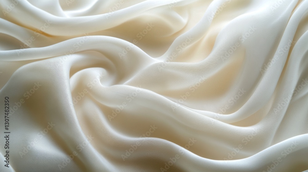 Beautifully draped white fabric showing soft folds and gentle light Beautifully draped white fabric showing soft folds and gentle light