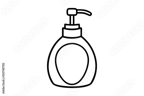 Soap Dispenser Line Art – Modern Kitchen & Bathroom Icon

