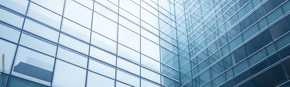 Close-up shot of a newly constructed commercial building showcasing modern architecture.