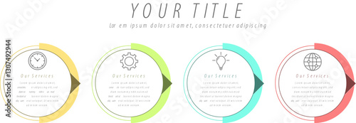 infographic template data info flowchart