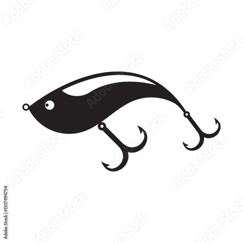 Bait Lure Fish Hook Jig for Fish Angler Sport Fishing logo design