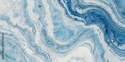 Blue ocean wave background. Blue and white water ocean background. Wavy line background. Hand drawn watercolour ocean background. Vector illustration.