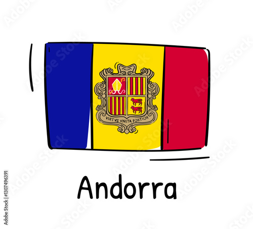 Andorra Bayrağı - Andorran Flag