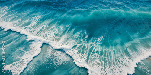 Vector abstract soft blue and silver print sea water and ocean marble texture background.