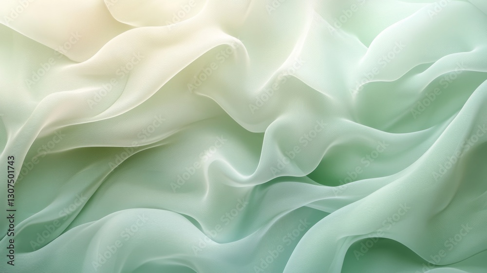 Obraz premium Flowing Silken Fabric Displaying Soft Colors And Beautiful Curves