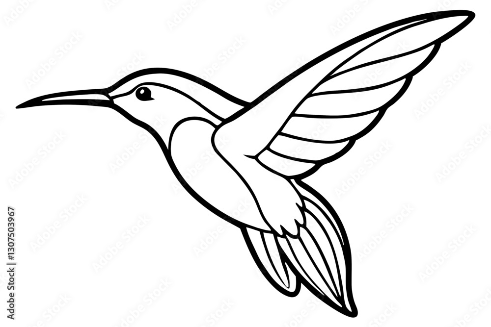 Stylized Hummingbird Line Drawing – Minimalist Bird in Flight Vector
Stylized Hummingbird Line Drawing – Minimalist Bird in Flight Vector
