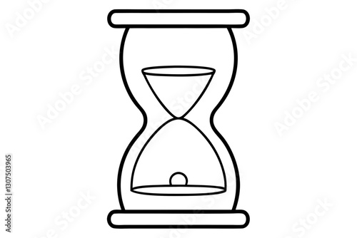 Minimalist Kitchen Timer Line Drawing – Cooking Icon Vector

