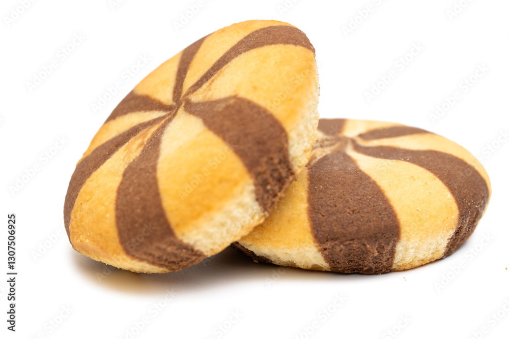 striped cookies with cream isolated