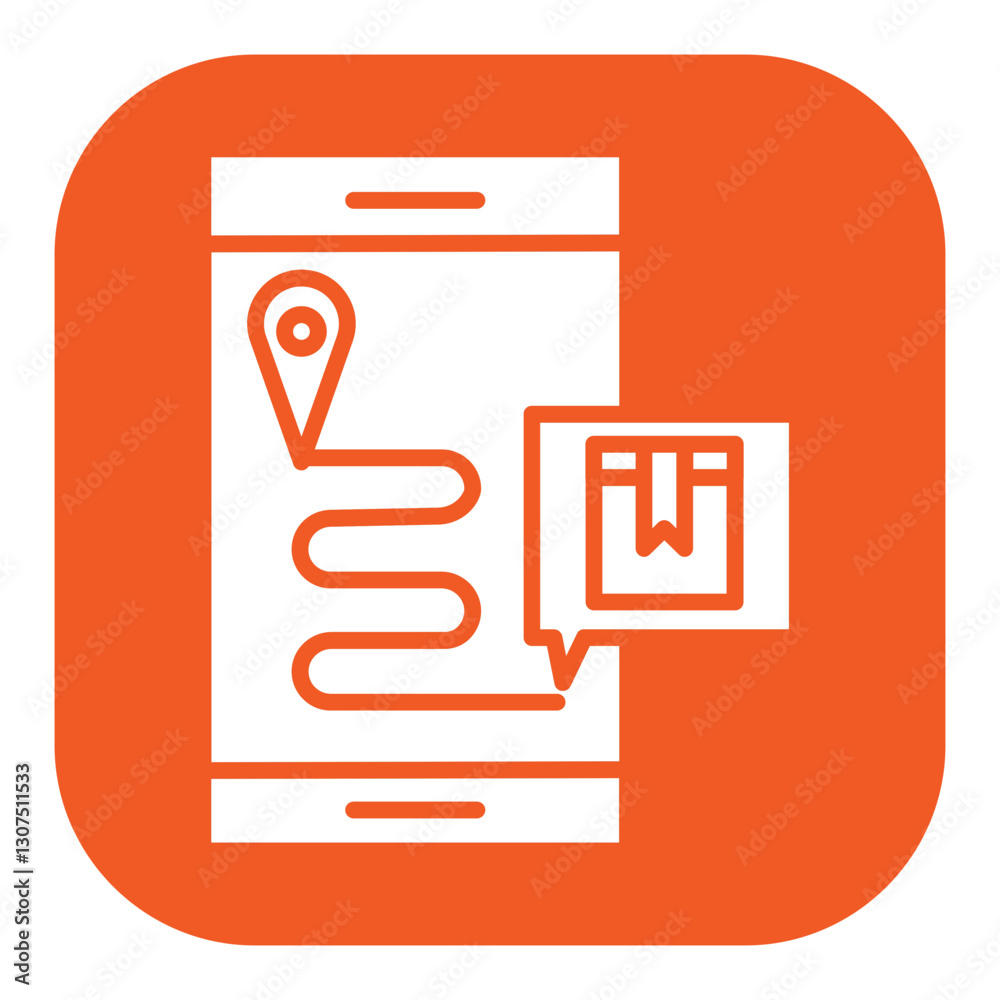 Mobile Shipment Tracking Icon Mobile Shipment Tracking Icon