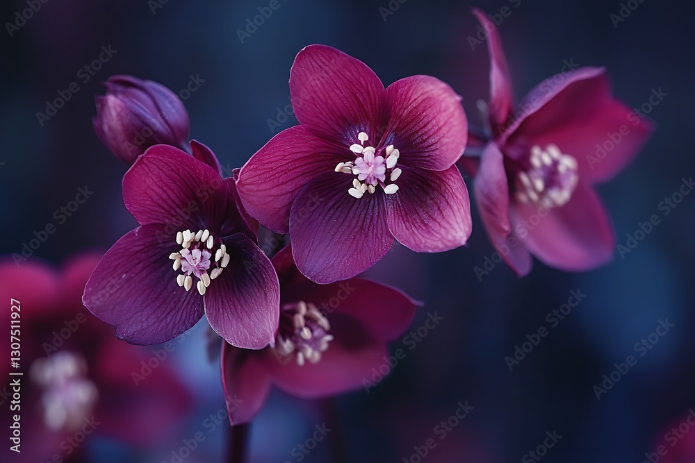 Deep Purple Flowers Close Up Deep Purple Flowers Close Up