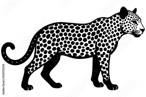 Leopard Silhouette Vector Illustration Design

