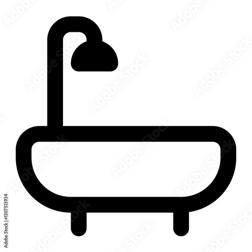 bathtube icon for illustration