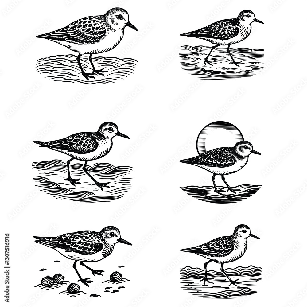 Cute Sanderling Bird Svg Cute Sanderling Bird Svg