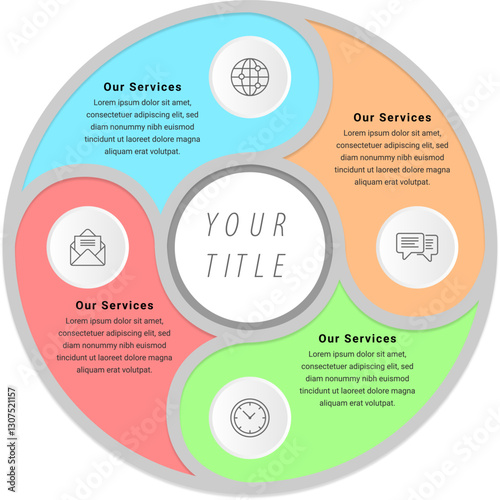 infographic template data info flowchart