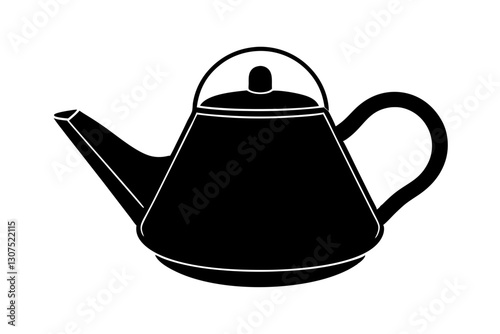 Tea Kettle Silhouette Vector Illustration for Kitchen and Vintage Designs

