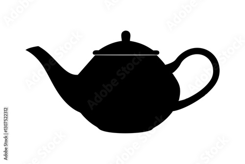 Tea Kettle Silhouette Vector Illustration for Kitchen and Vintage Designs

