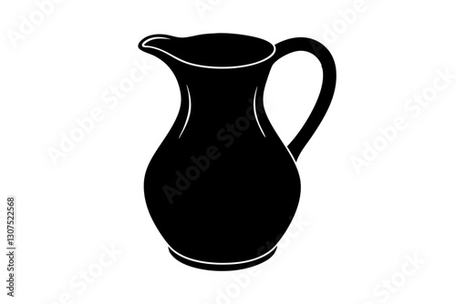 Water Jug Silhouette Vector Illustration for Rustic and Kitchen Themes

