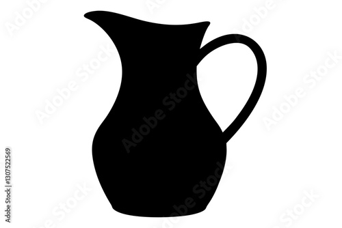 Water Jug Silhouette Vector Illustration for Rustic and Kitchen Themes

