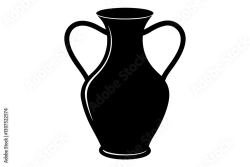 Water Jug Silhouette Vector Illustration for Rustic and Kitchen Themes

