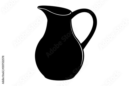 Water Jug Silhouette Vector Illustration for Rustic and Kitchen Themes

