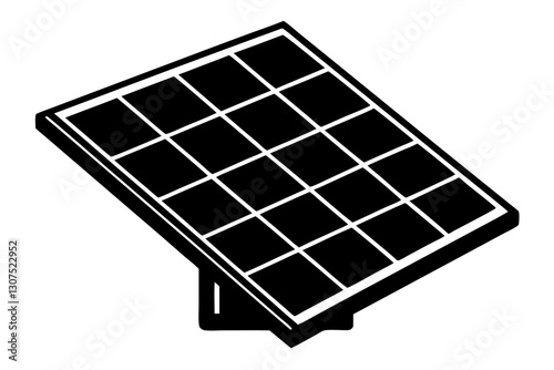 Solar Panel Icon – Vector Illustration for Renewable Energy and Sustainability Designs

