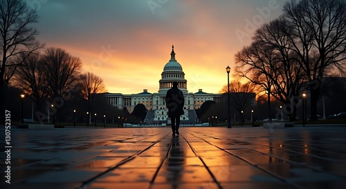 U.S. Capitol at Sunset