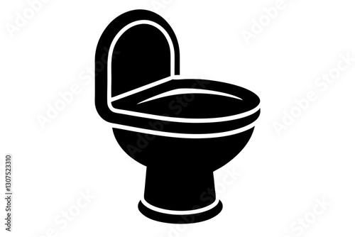 Toilet Icon Vector – Minimal Restroom Symbol Illustration


