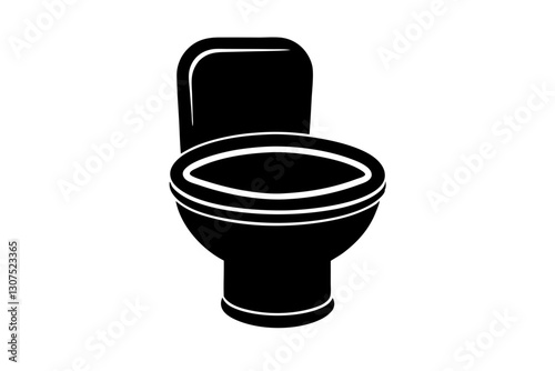 Toilet Icon Vector – Minimal Restroom Symbol Illustration

