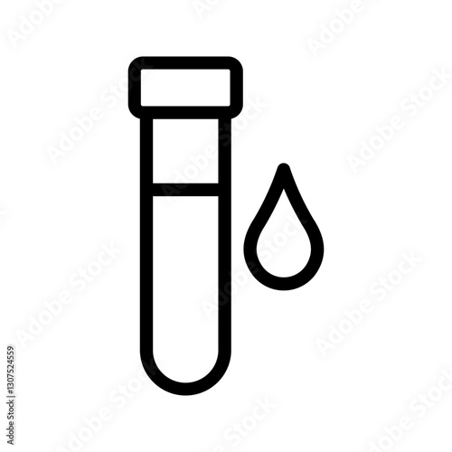 blood sample icon color editable on white background