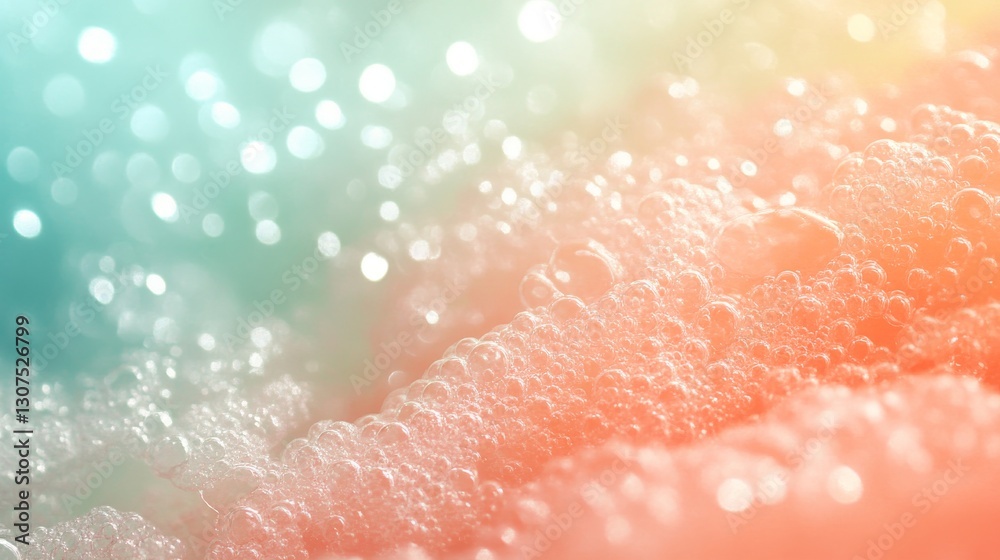 Fototapeta premium Soft focus abstract image with bubbles and bokeh effects