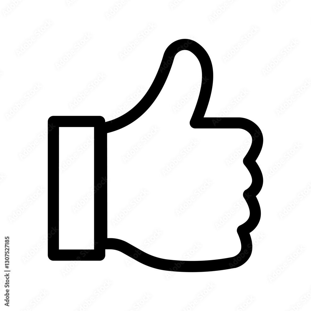 thumbs up icon color editable on white background thumbs up icon color editable on white background
