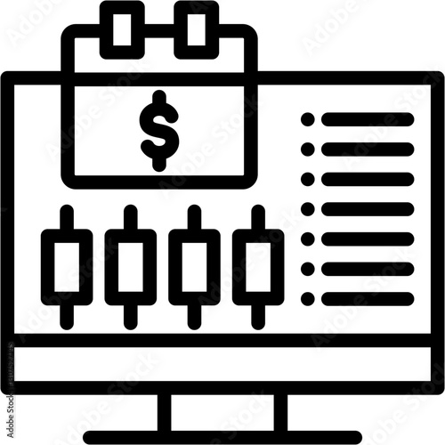 Day Trading line icon