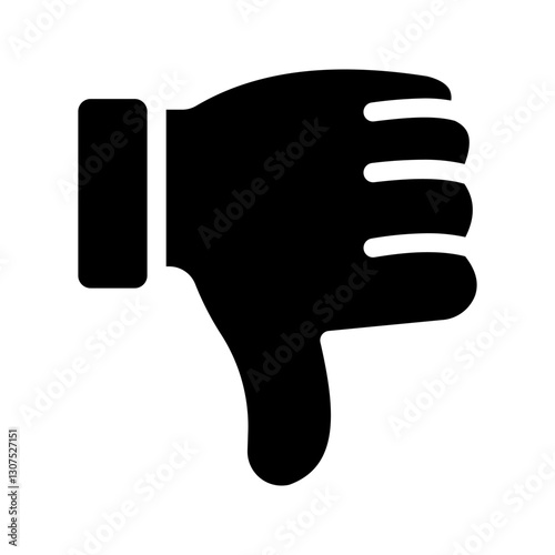 thumbs down icon color editable on white background