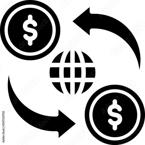 Arbitrage glyph icon