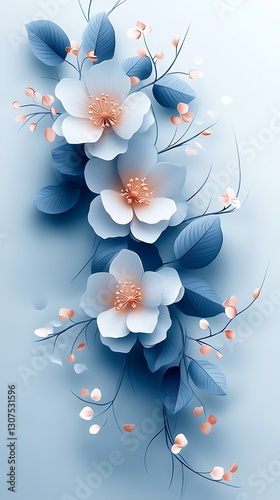 Delicate Blue & White Floral Arrangement