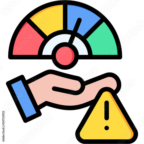 Risk Tolerance lineal color icon