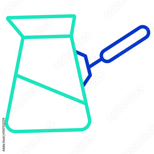 Beverage Jar outline dual color icon