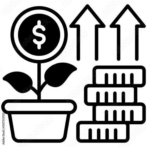 Dividend Yield outline icon