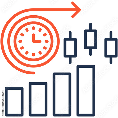 Futures Trading outline color icon
