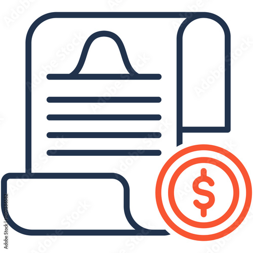 Standard Deviation outline color icon