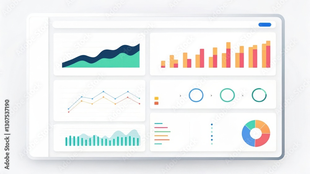 data charts and graphs displayed on a tablet screen, illustrating business analytics and financial information data charts and graphs displayed on a tablet screen, illustrating business analytics and financial information