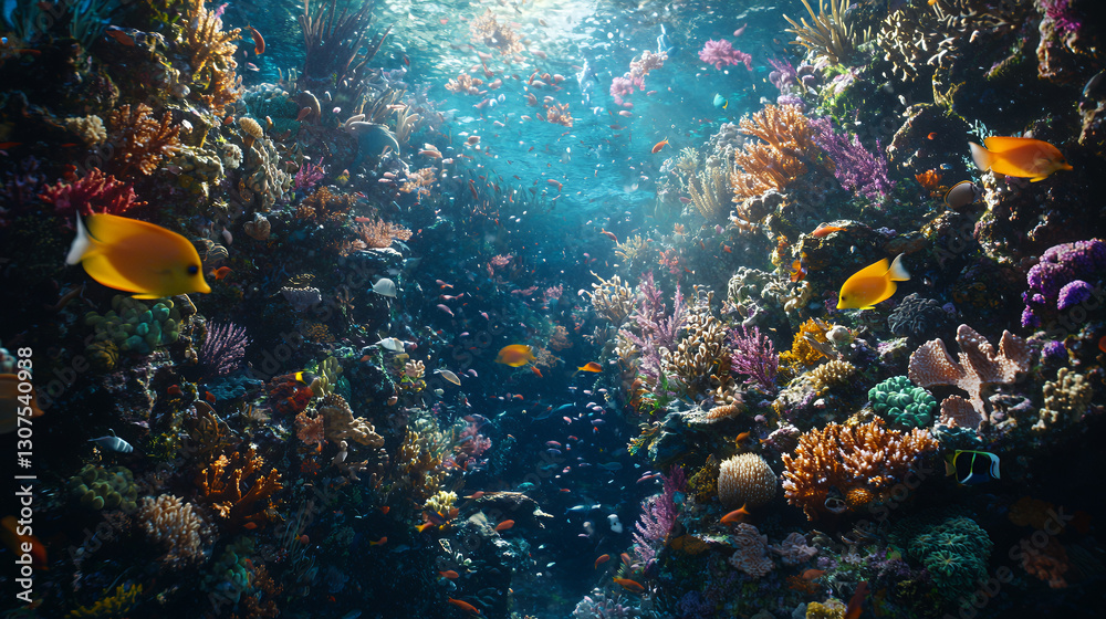 Fototapeta premium coral reef and fish