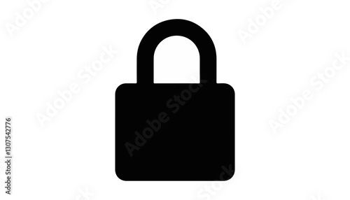 Lock symbol on a white background