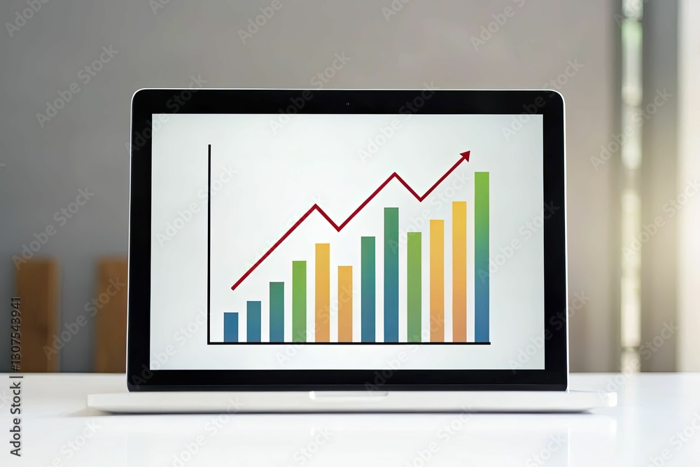 A minimalist graph on a digital screen showcasing upward trends, surrounded by thin lines of vibrant color to represent impact investing. A minimalist graph on a digital screen showcasing upward trends, surrounded by thin lines of vibrant color to represent impact investing.
