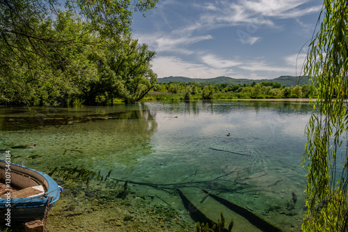 Posta Fibreno lake nature reserve, Frosinone, Italy