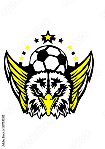 football aigle logo club aille ballon